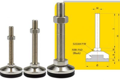 SMFTR78X16X150,SUS304,rubber pad M16-150L, 2000kg at4pc