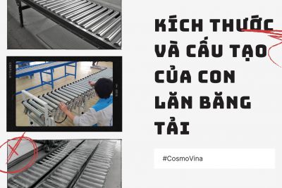 Kích thước và cấu tạo của con lăn băng tải