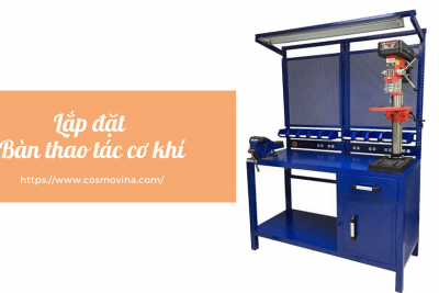 Lắp đặt bàn thao tác cho công nhân xưởng sản xuất khu công nghiệp