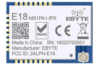 ZIGBEE MODULE CC2530 + CC2592 (PA) E18-MS1PA1-IPX, maker: EBYTE.