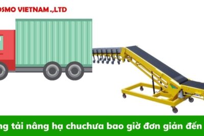 Băng tải nâng hạ chuyển hàng lên xe – việc vận chuyển chưa bao giờ đơn giản đến thế