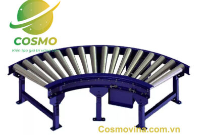 Băng tải con lăn trọng lực loại đường cong 90 độ / 45 độ