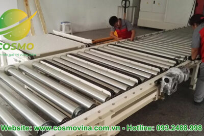 Hệ thống băng tải chuyển pallet có động cơ