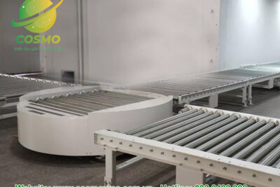 Băng tải bàn xoay pallet