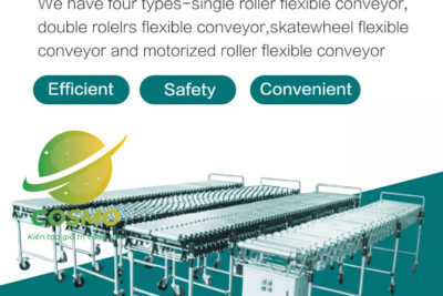 Hệ thống băng tải điện linh hoạt / Máy băng tải bánh lăn trượt băng