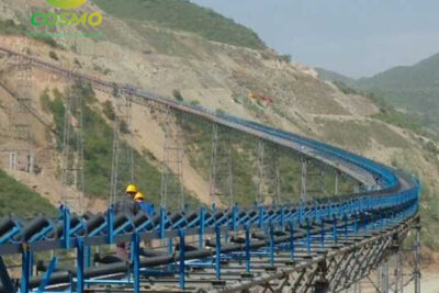 Băng tải băng tải khai thác đường dài cố định OEM